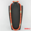 Nigerian Bridal Coral Jewellery Set | Crystal Pillar Beads | Necklace, Earrings & Bracelet