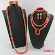 Nigerian Bridal Coral Jewellery Set | Crystal Pillar Beads | Necklace, Earrings & Bracelet