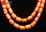 2 Strands Natural Orange Coral Necklace for Women Jewelry with Genuine 10-12mm