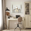 Golden Accents Islamic Temple Canvas