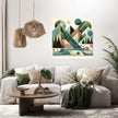 Geometric Landscape Canvas