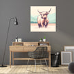 Pastel Highland Cow Minimalism Canvas