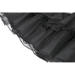 Dark in Love Bonded Tulle Layered Goth Mini Skirt in Black
