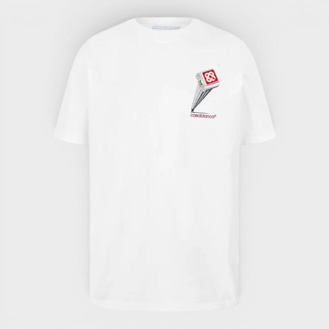 Leaning Column Printed T-Shirt White