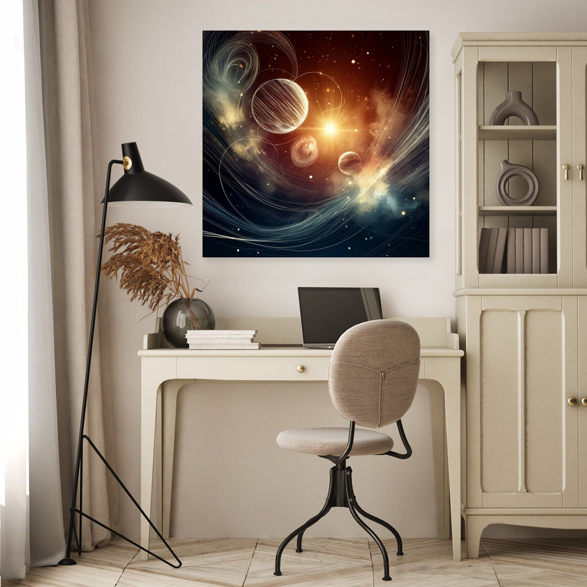 Nebula Lines Canvas