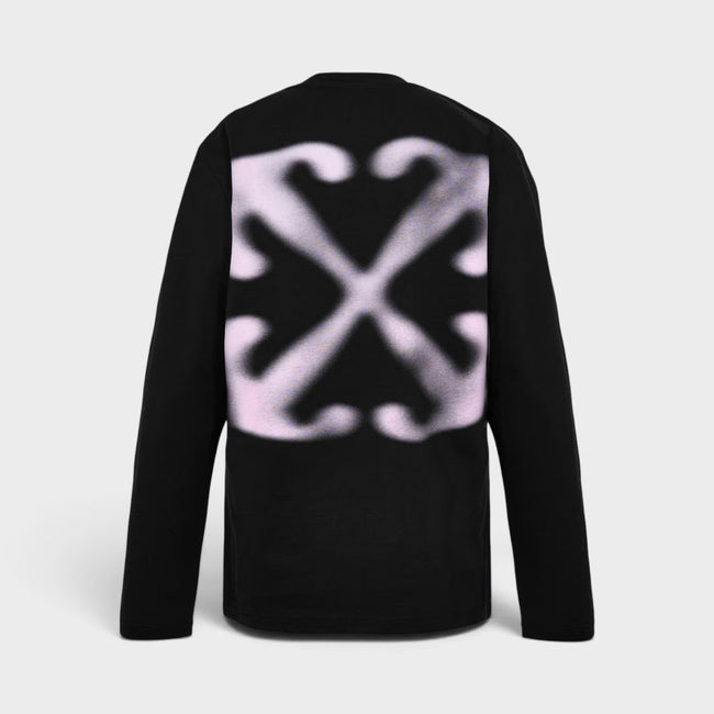 Camiseta de manga larga Arrow Skate en negro y rosa