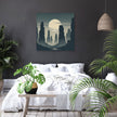 Misty Sandstone Pillars Canvas