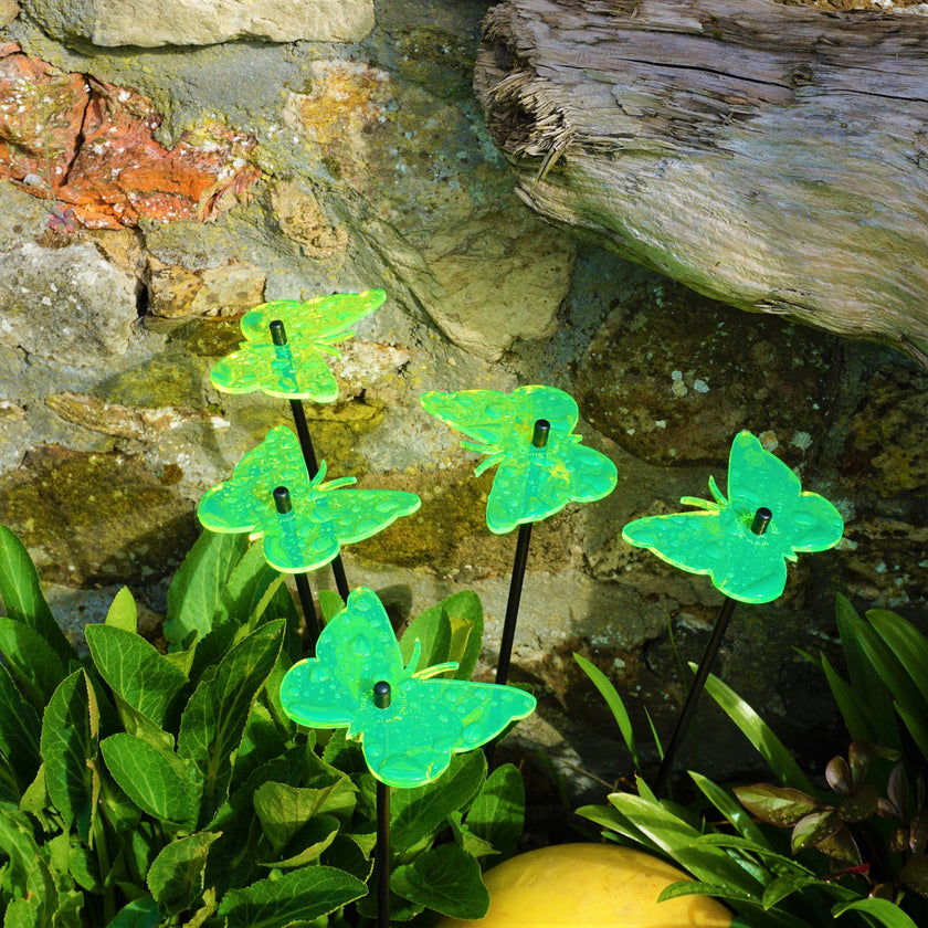 Garden Décor Ornaments Set of 5 'Gatekeeper Butterflies'
