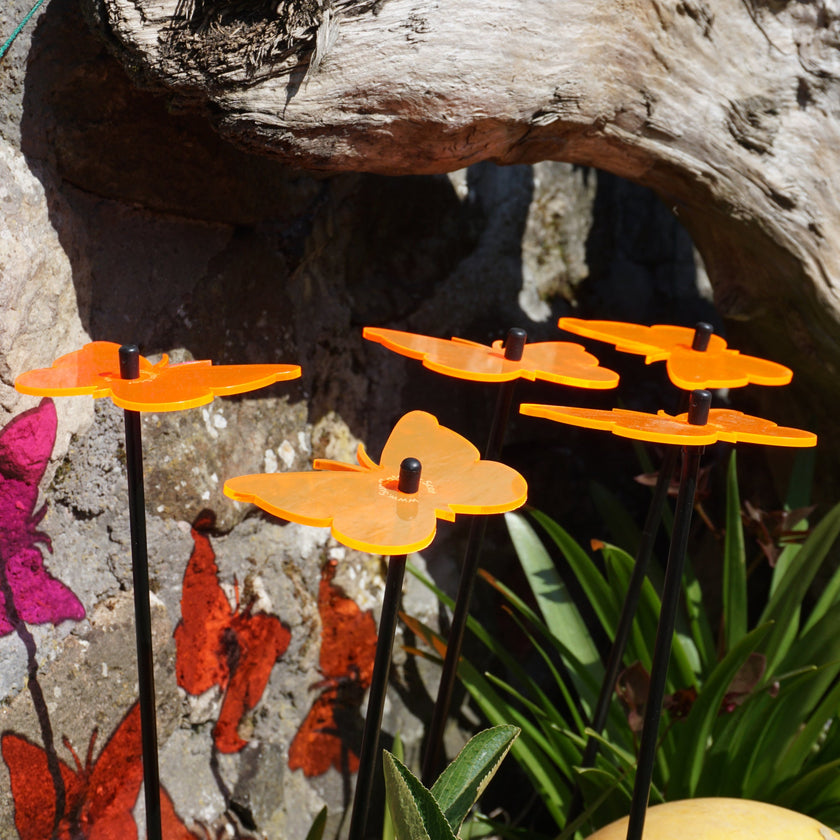 Garden Décor Ornaments Set of 5 'Gatekeeper Butterflies'
