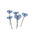 Small Garden Décor Ornaments Set of 5 'Hearts'
