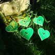 Small Garden Décor Ornaments Set of 5 'Hearts'