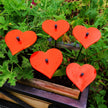 Small Garden Décor Ornaments Set of 5 'Hearts'