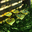 Small Garden Décor Ornaments Set of 5 'Hearts'