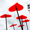 Large Garden Décor Ornaments Set of 5 'Hearts'