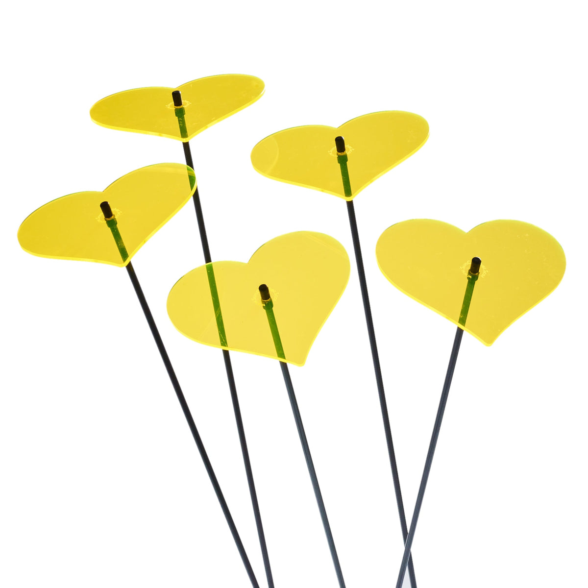 Large Garden Décor Ornaments Set of 5 'Hearts'