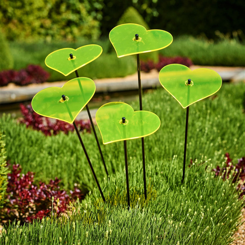 Large Garden Décor Ornaments Set of 5 'Hearts'