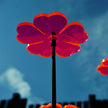 Small Garden Décor Ornaments Set of 5 'Double Blossom'