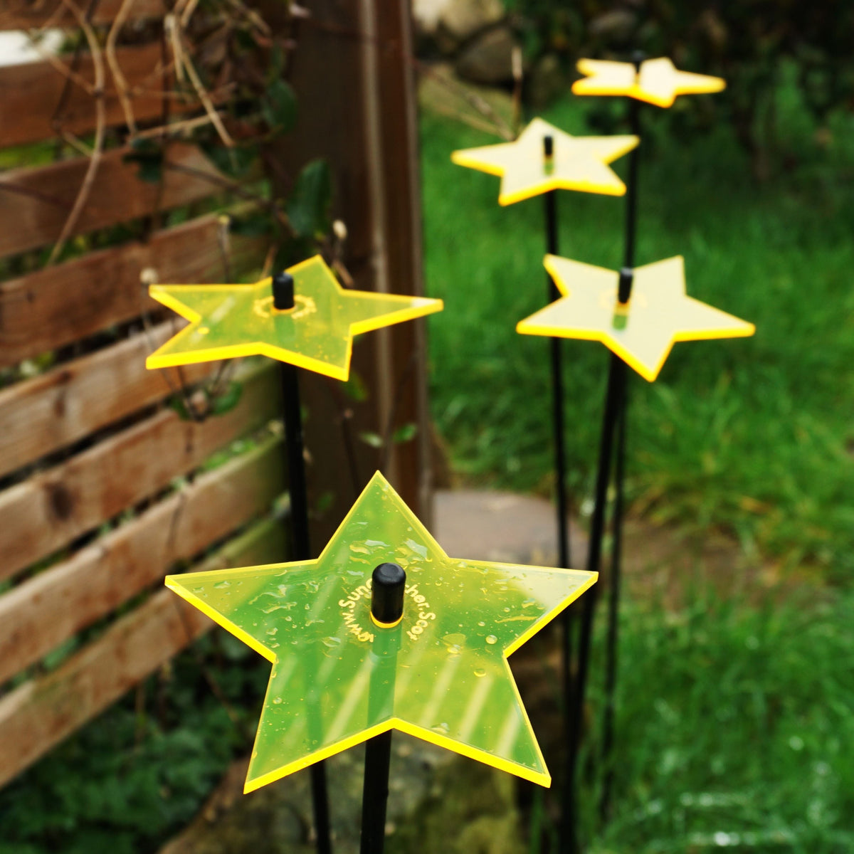 Garden Décor Ornaments Set of 5 'Shining Stars'