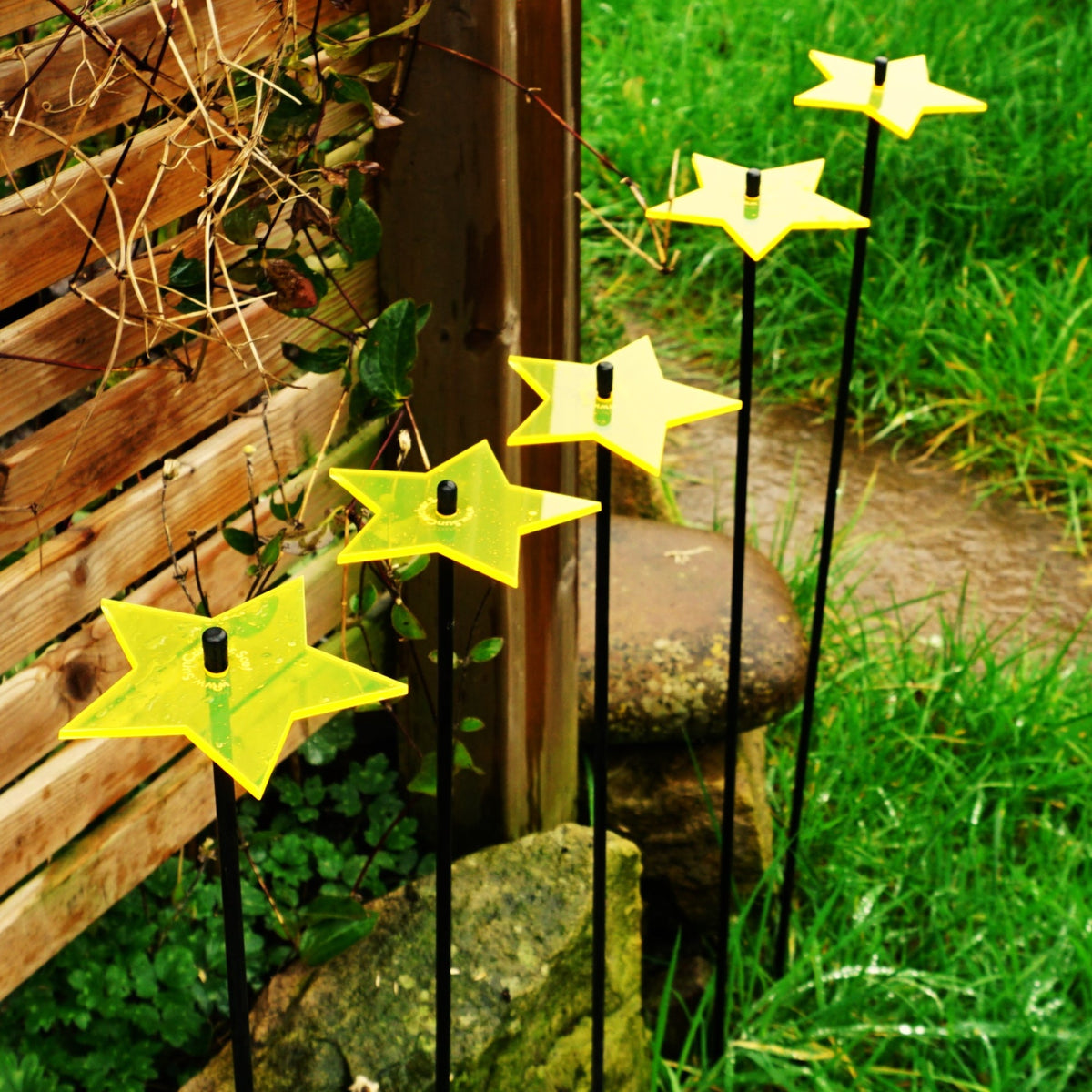 Garden Décor Ornaments Set of 5 'Shining Stars'