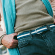 Woven Belt - Blue / White Stripe