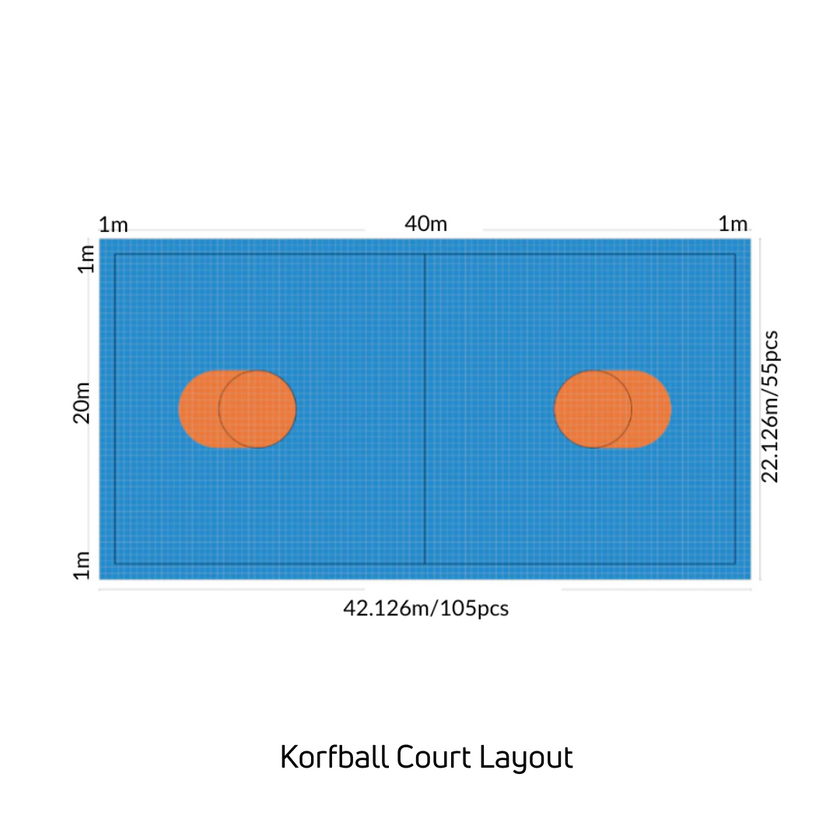 Full-Size Korfball Court with Markings