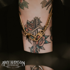 ML x Amy Hanson Gold Scorn Carabiner Necklace