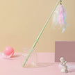 Cat Toy Teaser Plush Feather Bell Teaser Relieving Boredom Self-Hi Pet