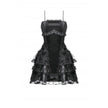 Dark in Love Morwenna Bat Mesh Layered Goth Mini Dress