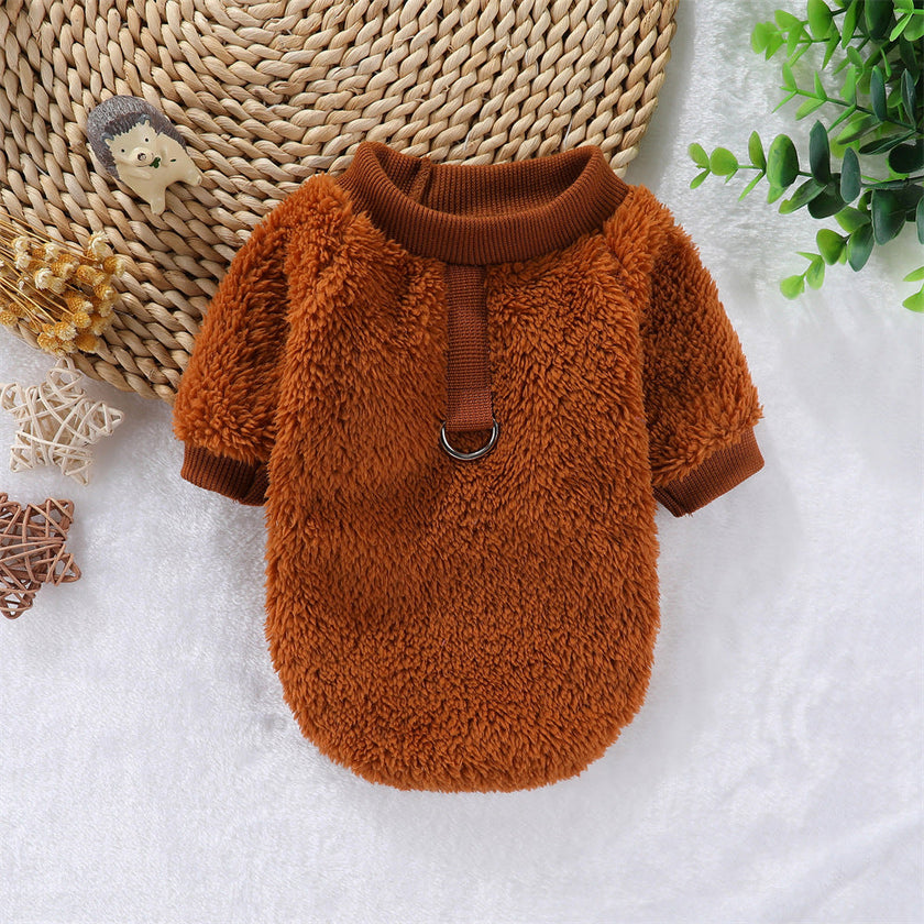 Pet Warm Thickened Double-sided Fleece Two-legged Clothes