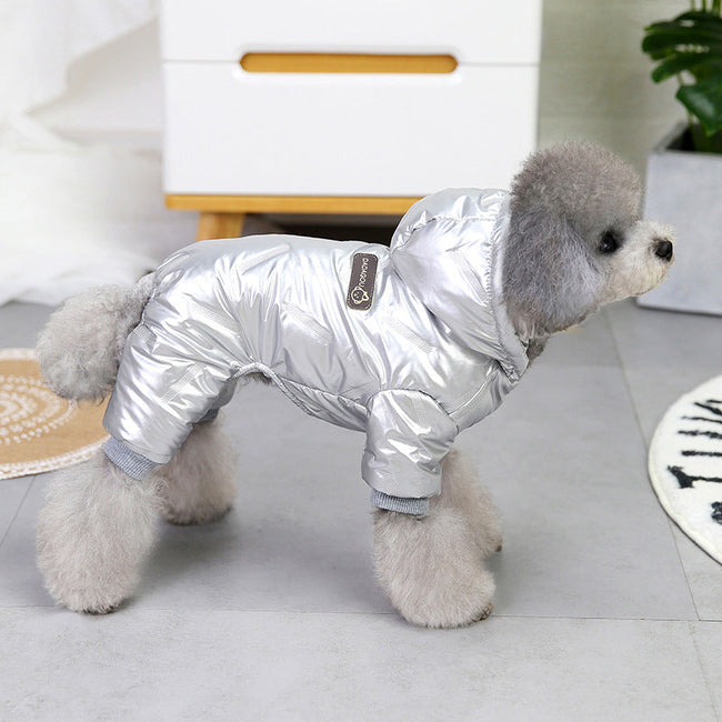 Pet Dog Clothes Small Winter Thickened Embossed Four Legs