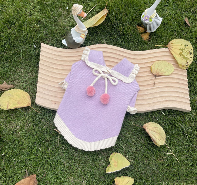 Handmade Strawberry Ball Wool Coat Dog To Keep Warm