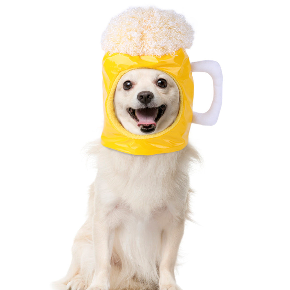 Pet Headgear Cute Dog Teddy Dress Up SUNFLOWER Cat Headdress Wig Cat Headgear Hat