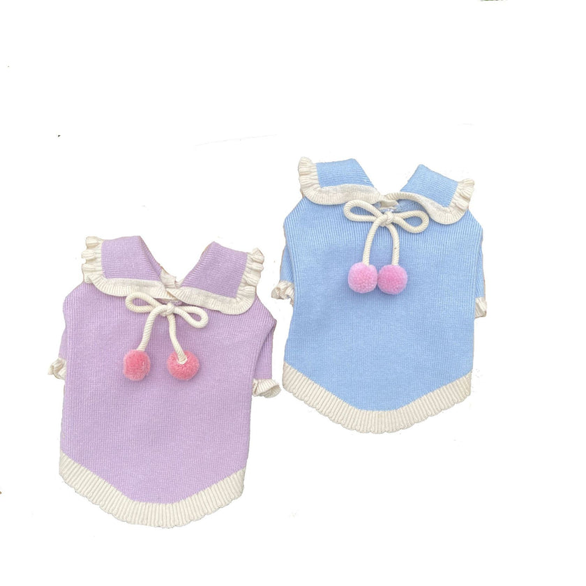 Handmade Strawberry Ball Wool Coat Dog To Keep Warm