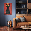 Edgy Black Cat Canvas