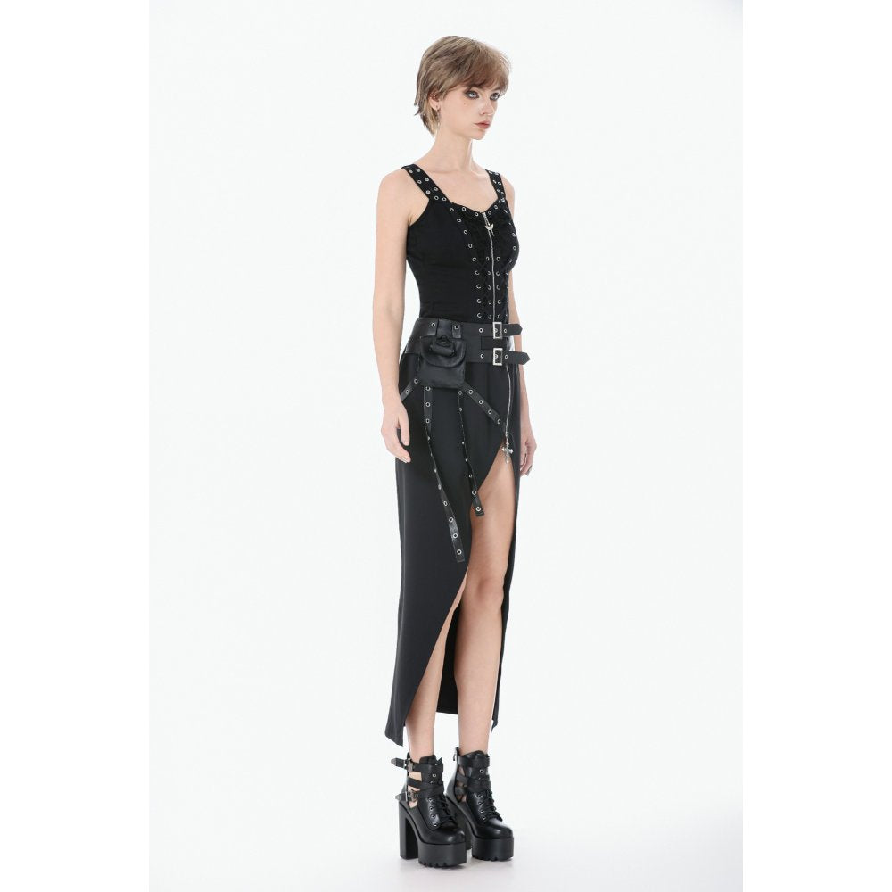 Dark in Love Punk Lace-Up Corset Style Top