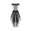 Dark in Love Seraphina Tiered Mesh & Ruffle Goth Layer Dress