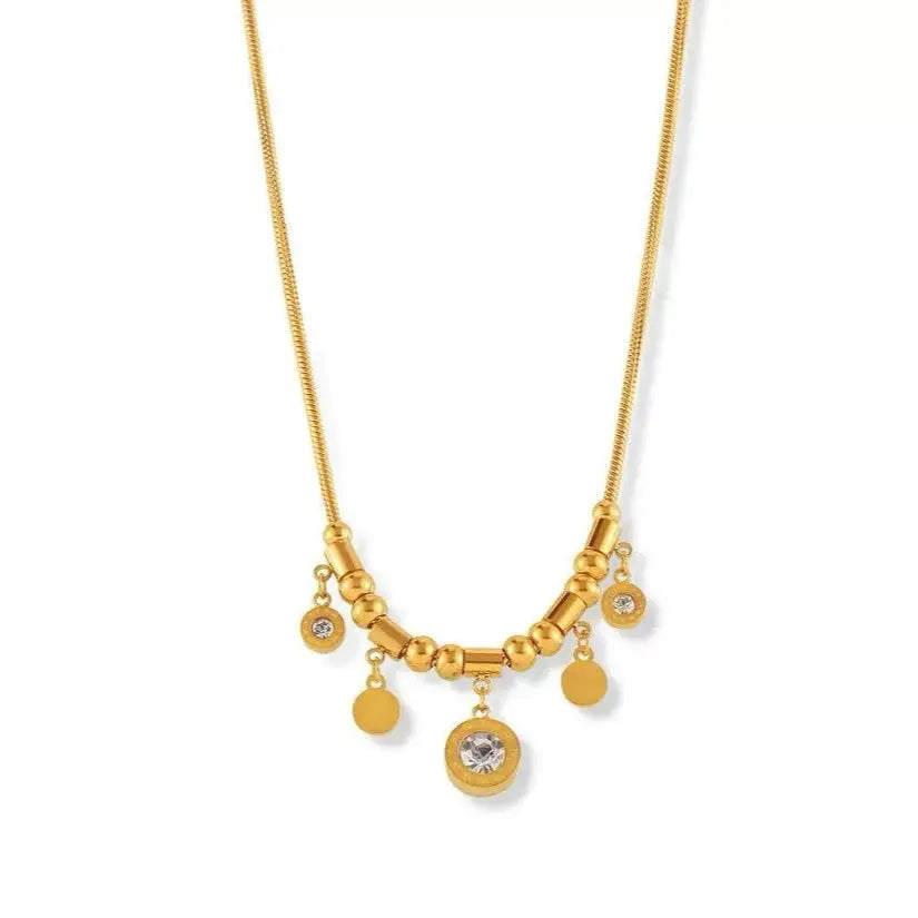 Seraphina Luxe 18k vergoldete Charm-Halskette