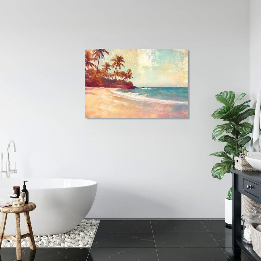Melancholic Beach Reverie Canvas