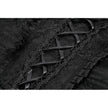 Dark in Love Black Lace Court Lace-Up Camisole