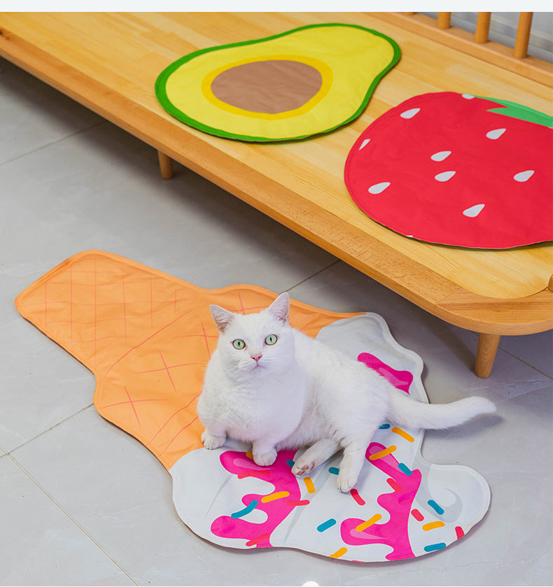 Ice Cream Avocado Strawberry Pet Pad Cooling Ice Pad