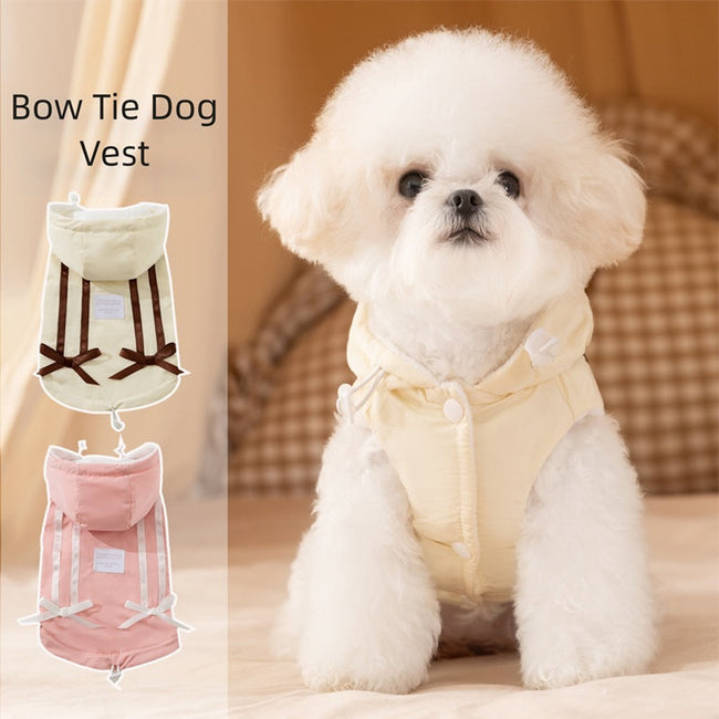 Winter-Fleece-Katzenkleidung, Winter-Schleifen-Warme Daunenjacken, Anti-Haar-Haustierkleidung für Kätzchen und Hunde