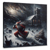 Resilient Santa's Stormy Christmas Canvas