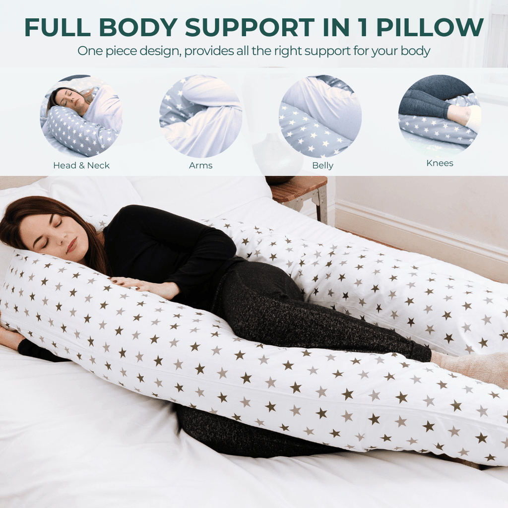 9 Ft Maternity Pillow And Case - Cream