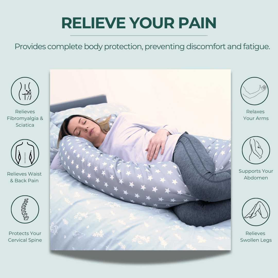 9 ft Maternity Pregnancy Pillow With Case - White