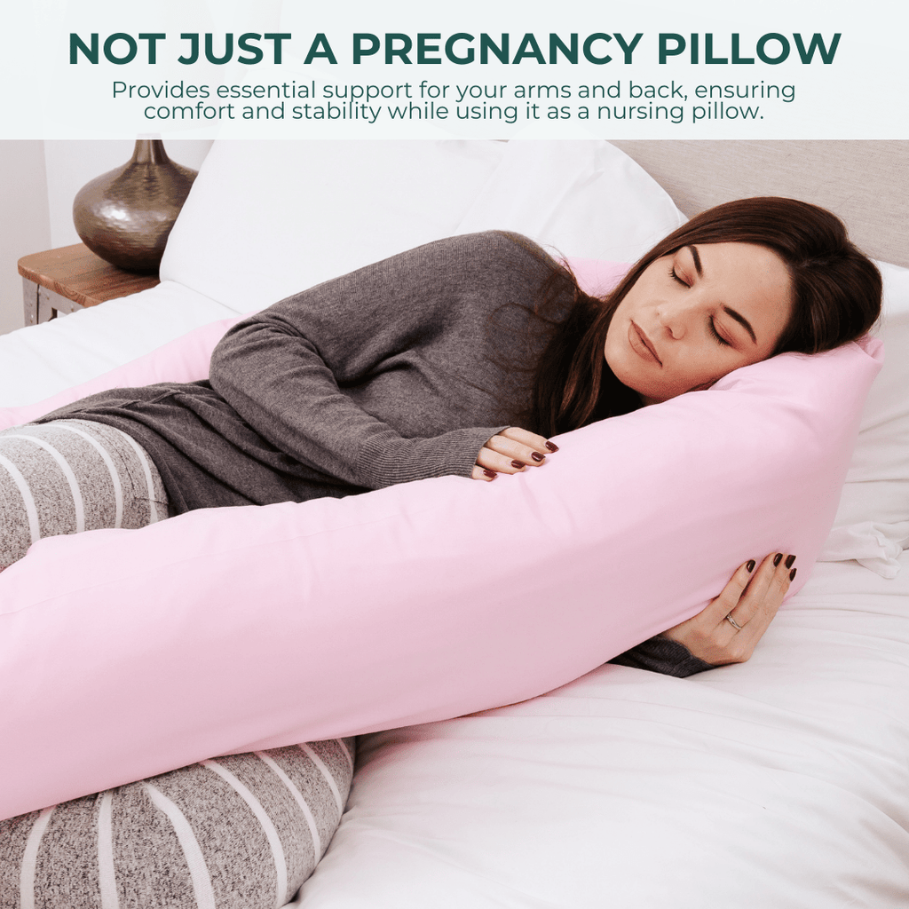 12 Ft Maternity Pillow And Case - Cream