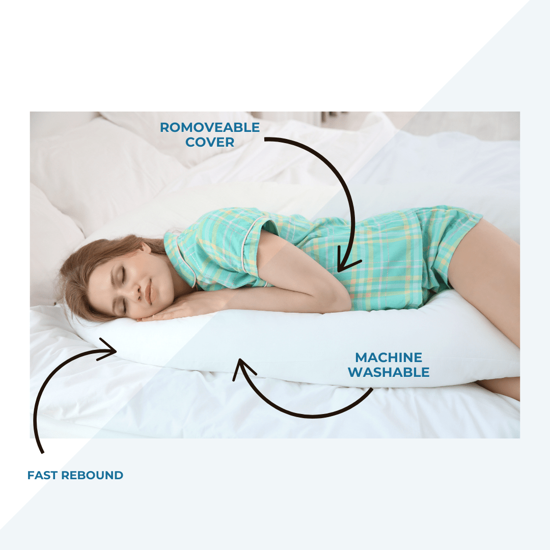 12 Ft Maternity Pillow And Case - Cream