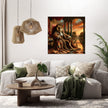 Regal Lion's Kingdom Sunset Canvas