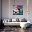 Tranquil Blossom Lake Canvas