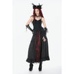 Dark in Love Black Lace Court Lace-Up Camisole