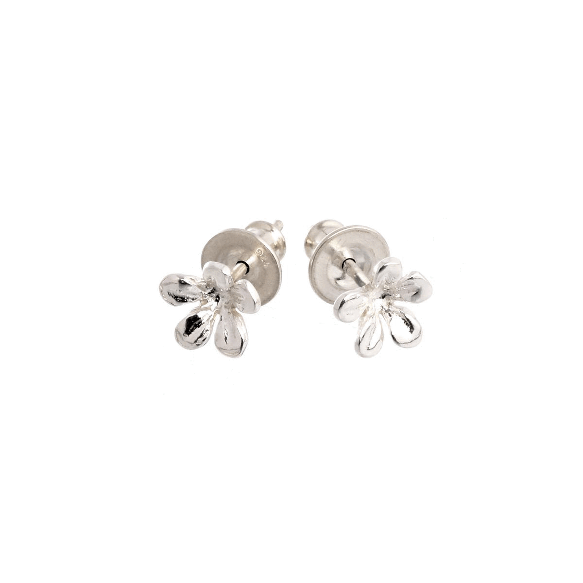 Jasminblüten-Ohrstecker aus Silber